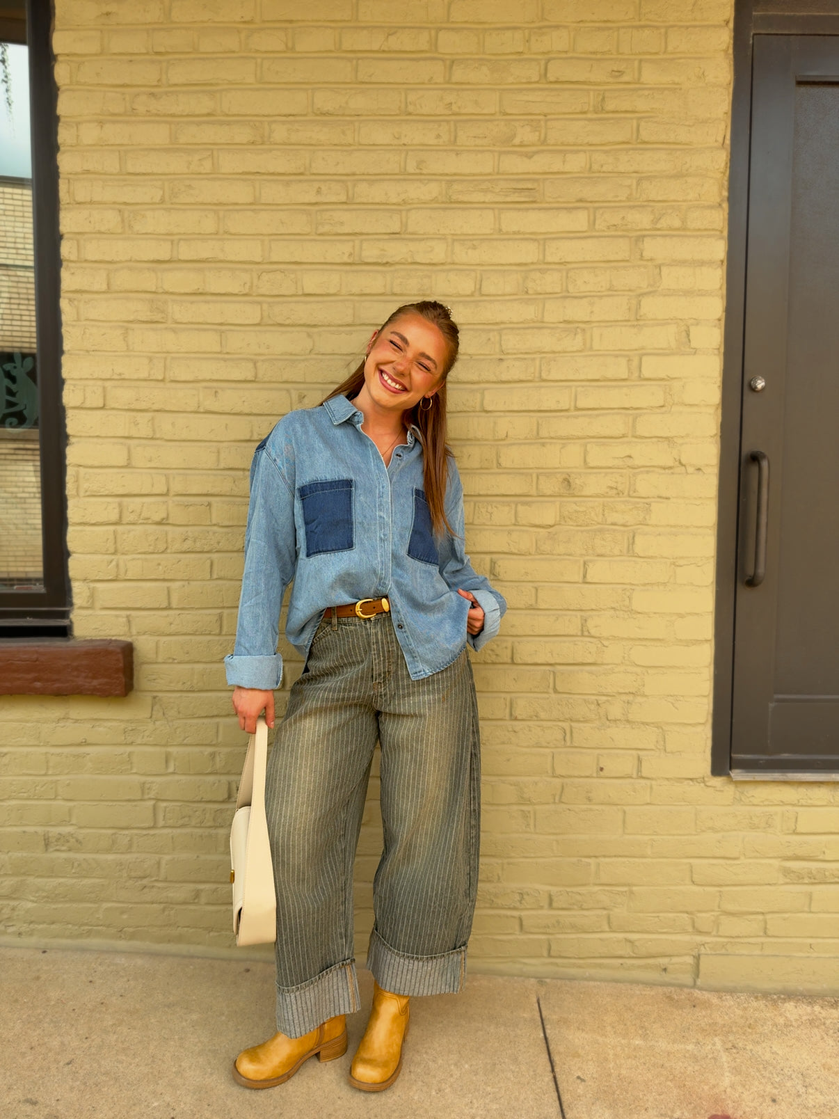The Color-block Button up