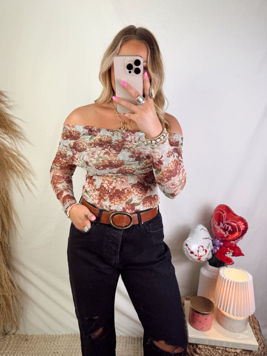 Floral Off the Shoulder Bodysuit