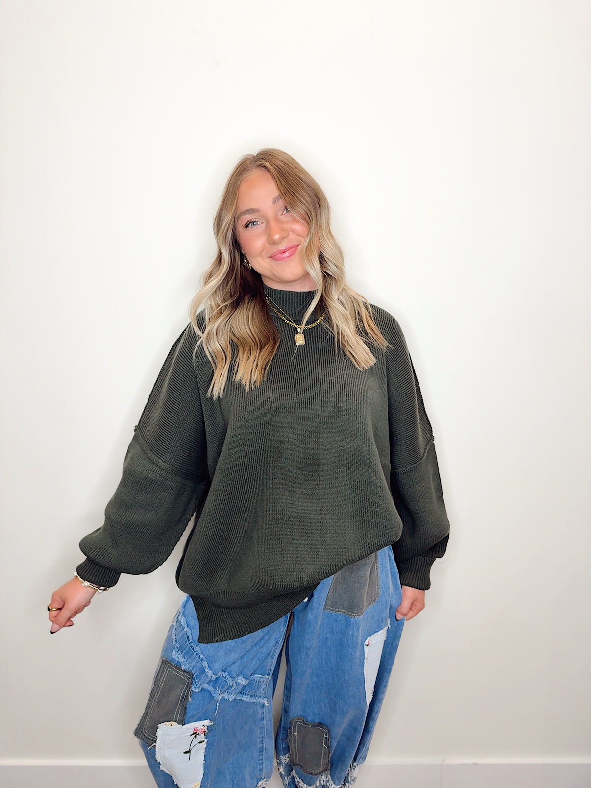 Oversized Comfort Sweater Olive