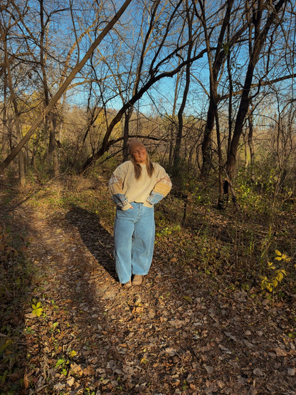 Plaid Patch Pullover