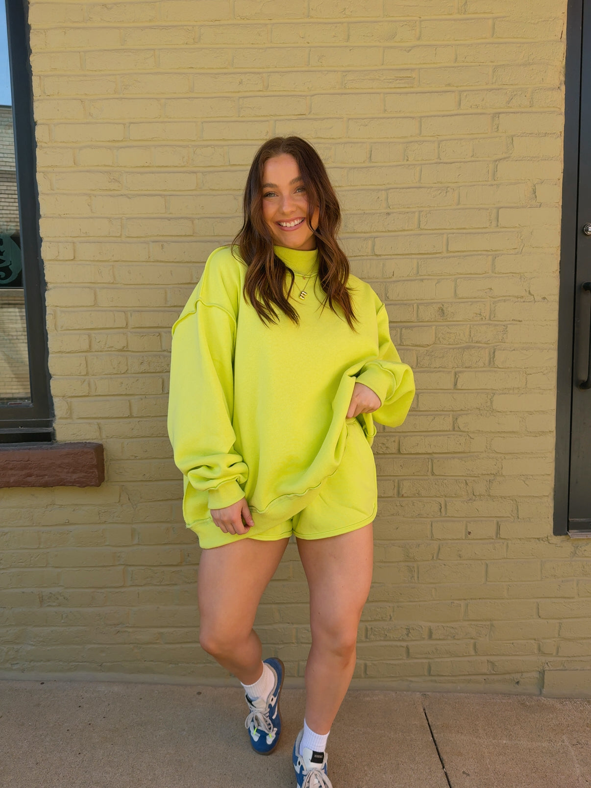 Chartreuse Scuba Shorts