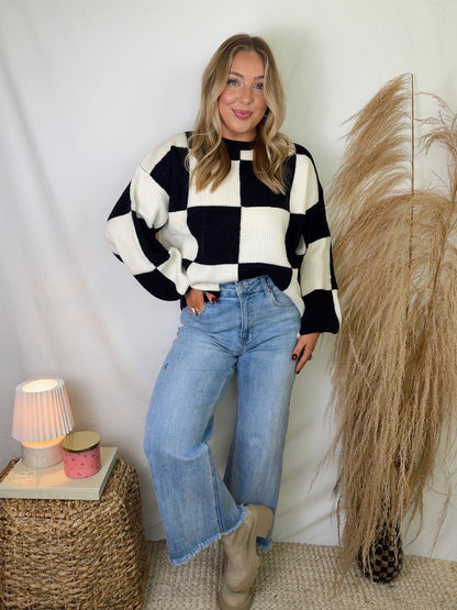 High Rise Wide Leg Frey Hem Jeans