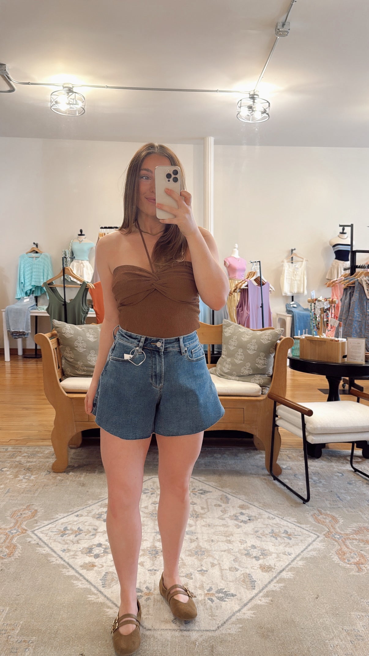 Twisted Tube Top Brown