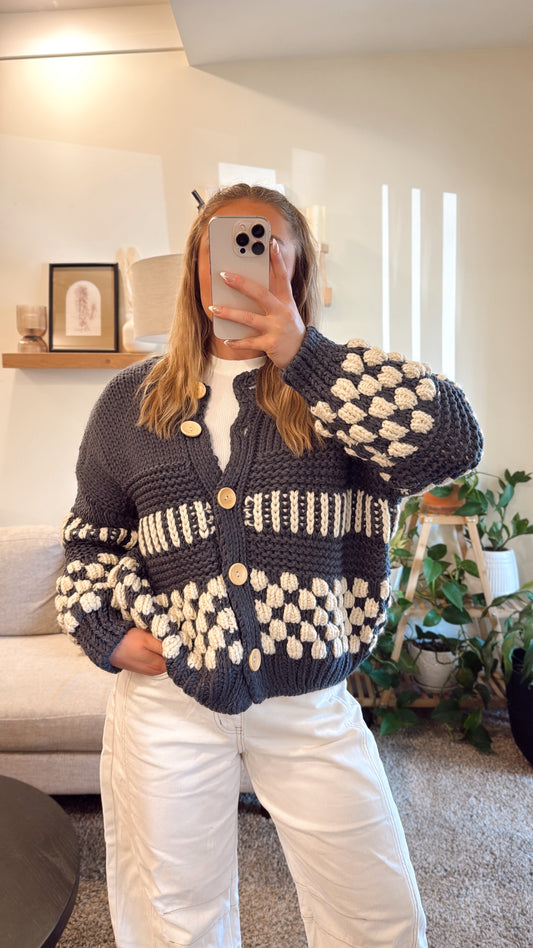 Bonfire Check Cardigan