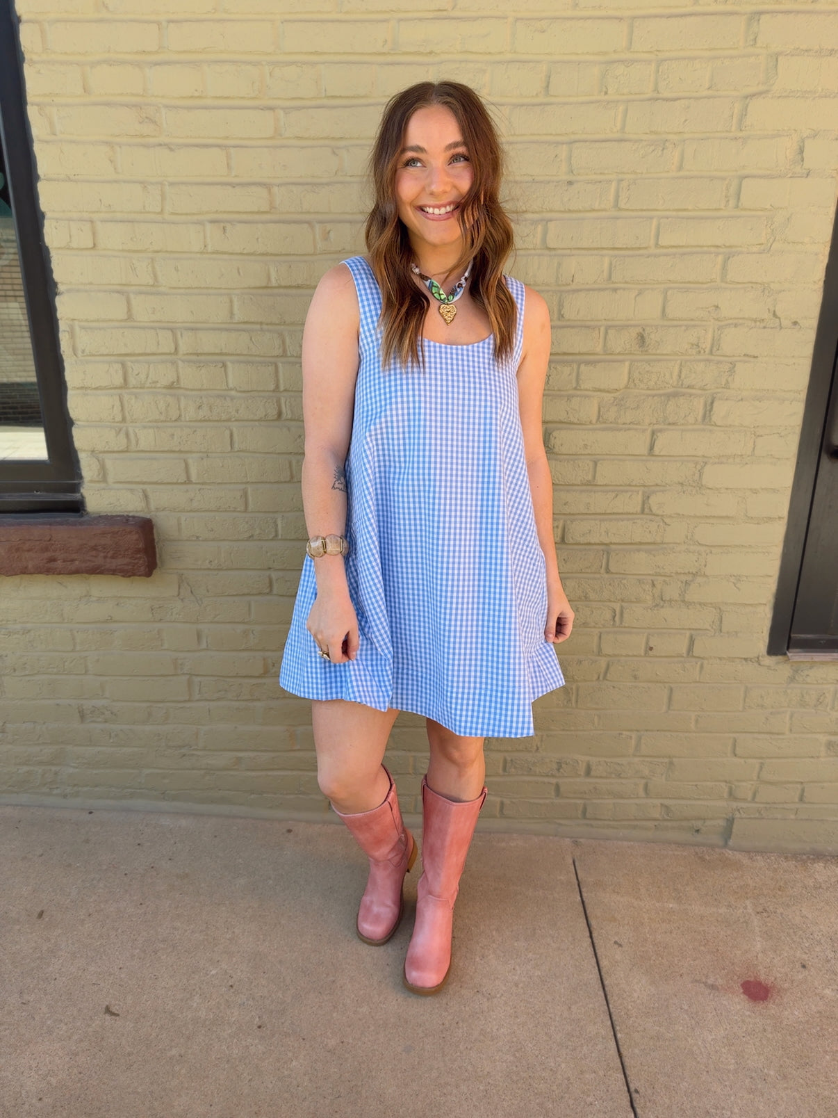 Andrea Gingham Dress