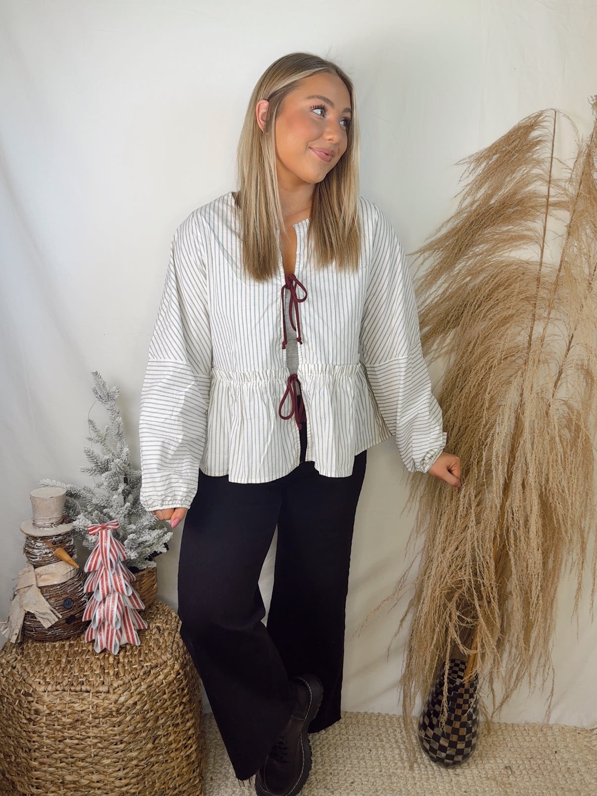 Berries and Cream Bow Blouse