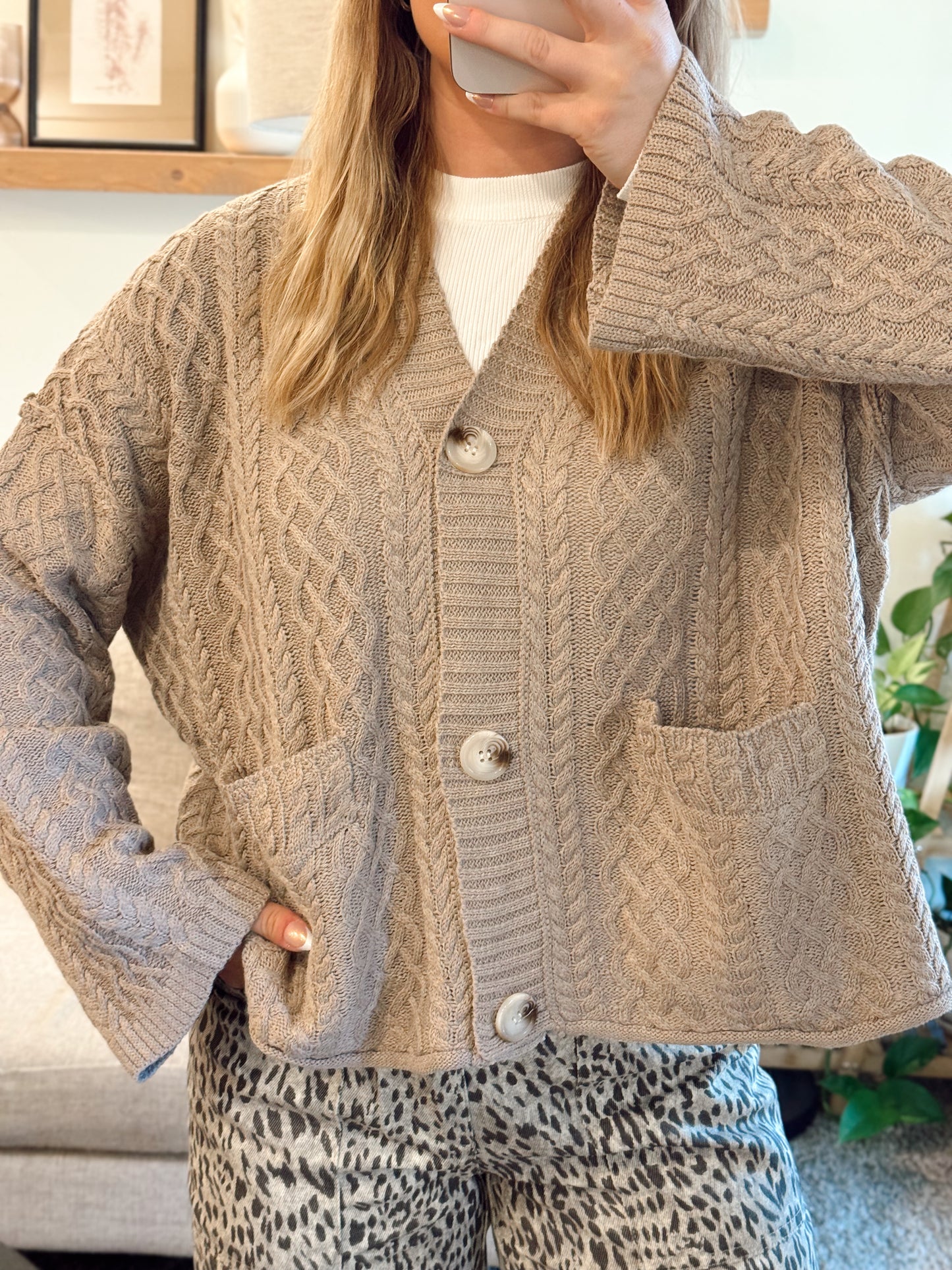 Graham Cracker Cardigan