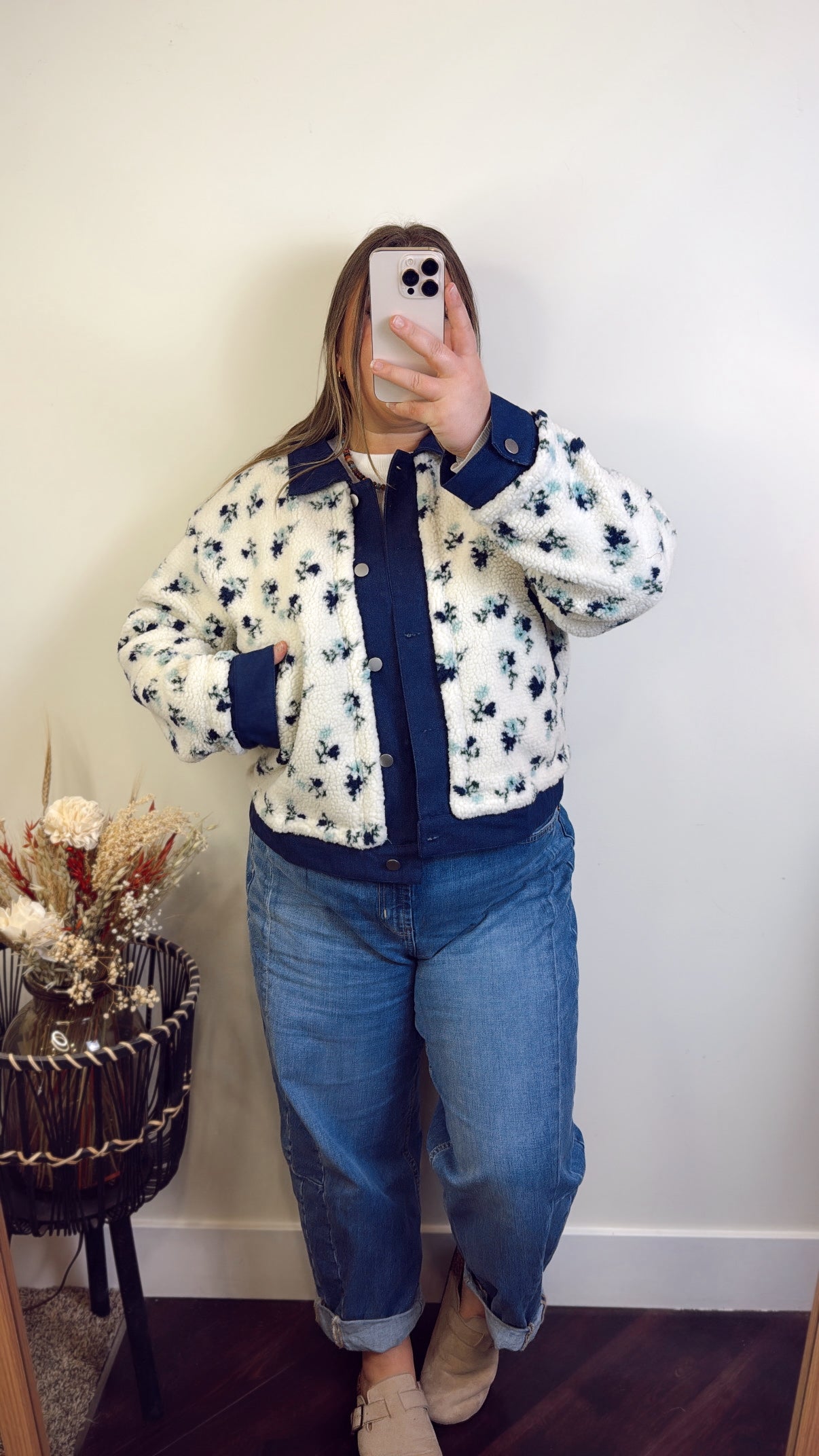 Fall Floral Denim Shacket