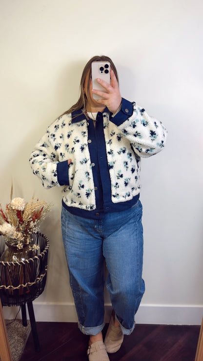 Fall Floral Denim Shacket