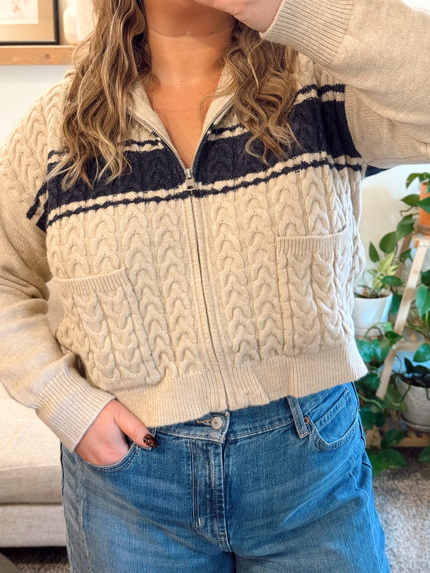 Harvest Stripe Zip-up