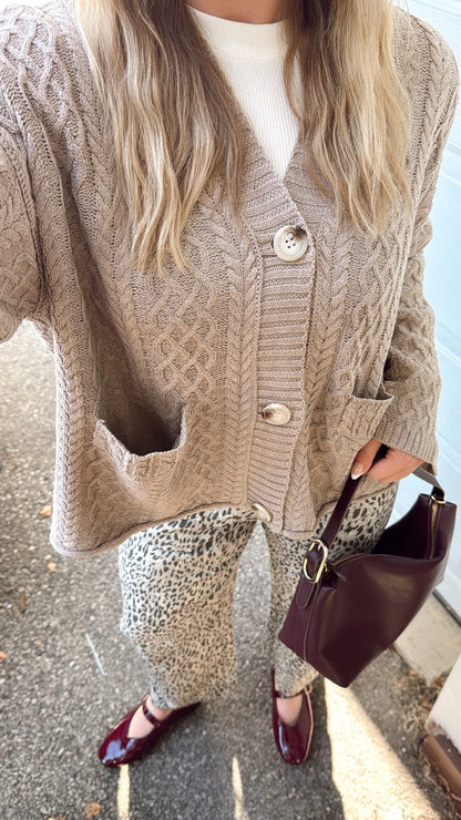 Graham Cracker Cardigan
