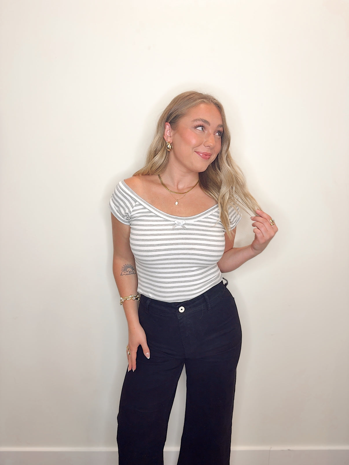 Sugar Stripe Baby Tee