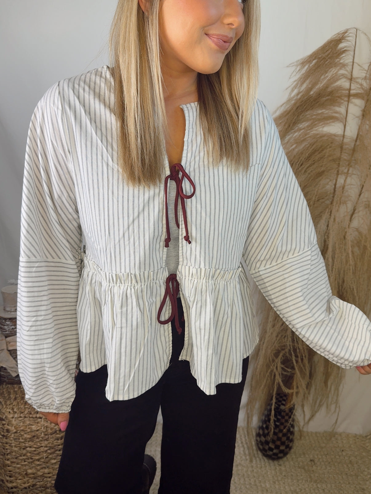 Berries and Cream Bow Blouse