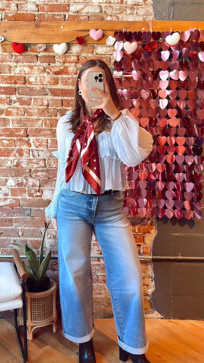 Love Letter Ruffle Top