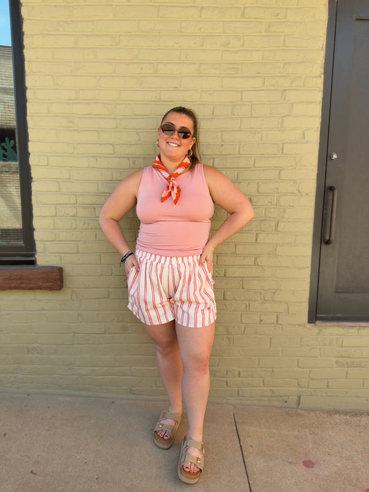 High Neck Staple - Pink Plus
