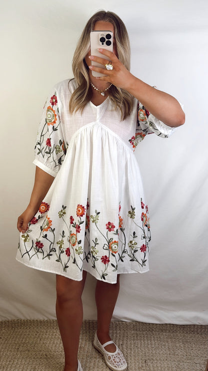 Spring Floral Babydoll Dress