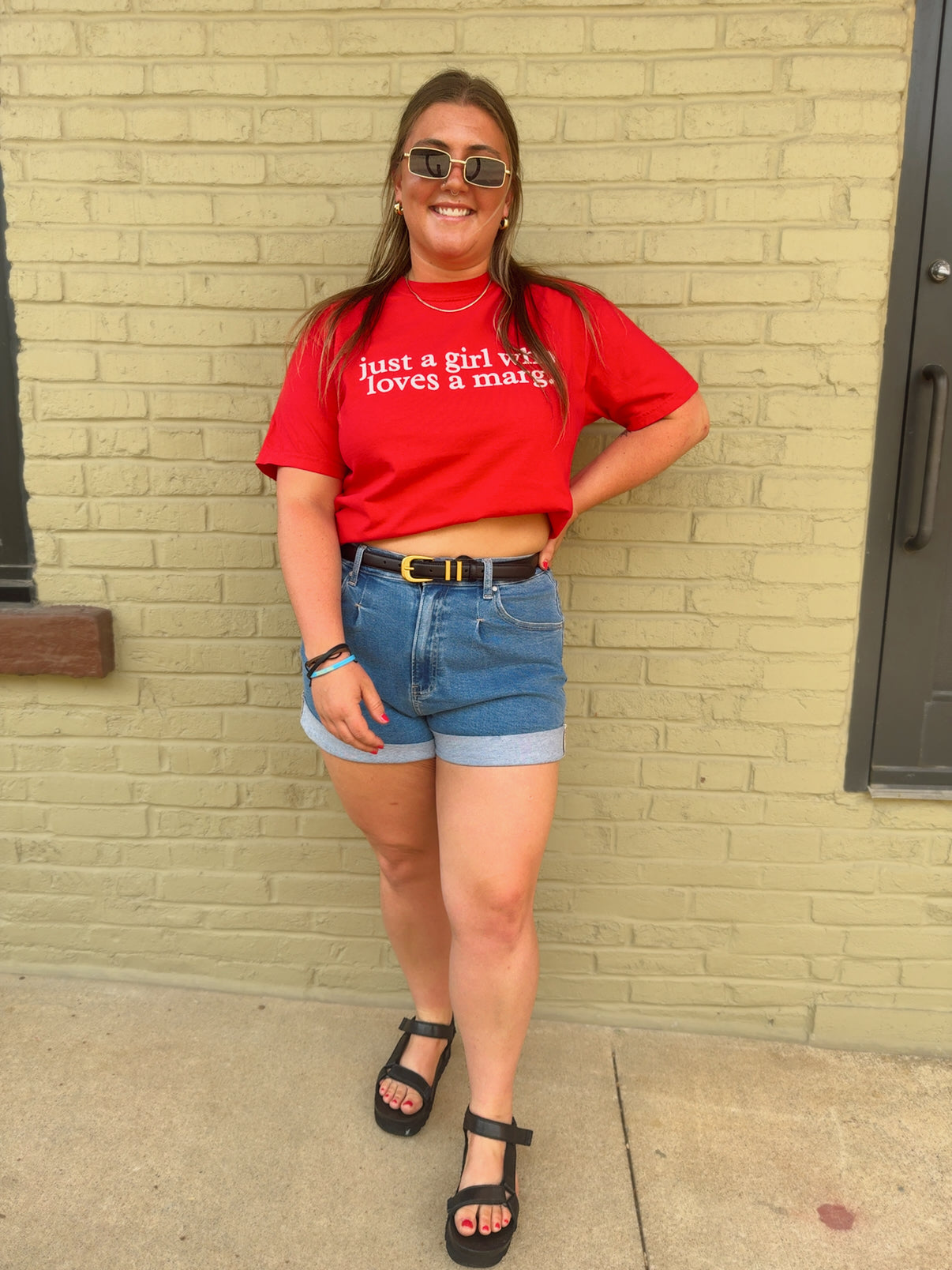 Just a Girl Who Loves a Marg. Drinking Summer Graphic Tee