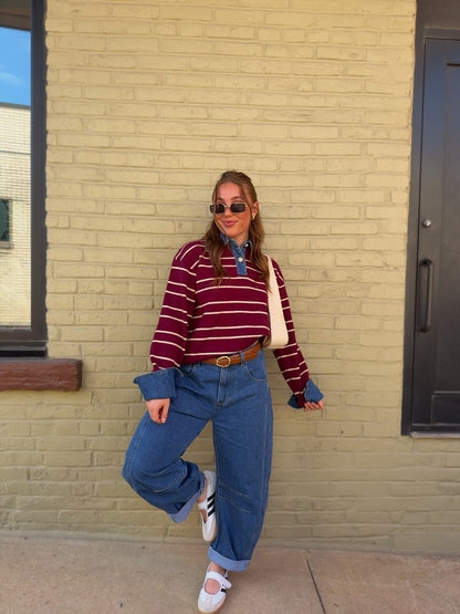 Sofia Stripe Denim Shirt