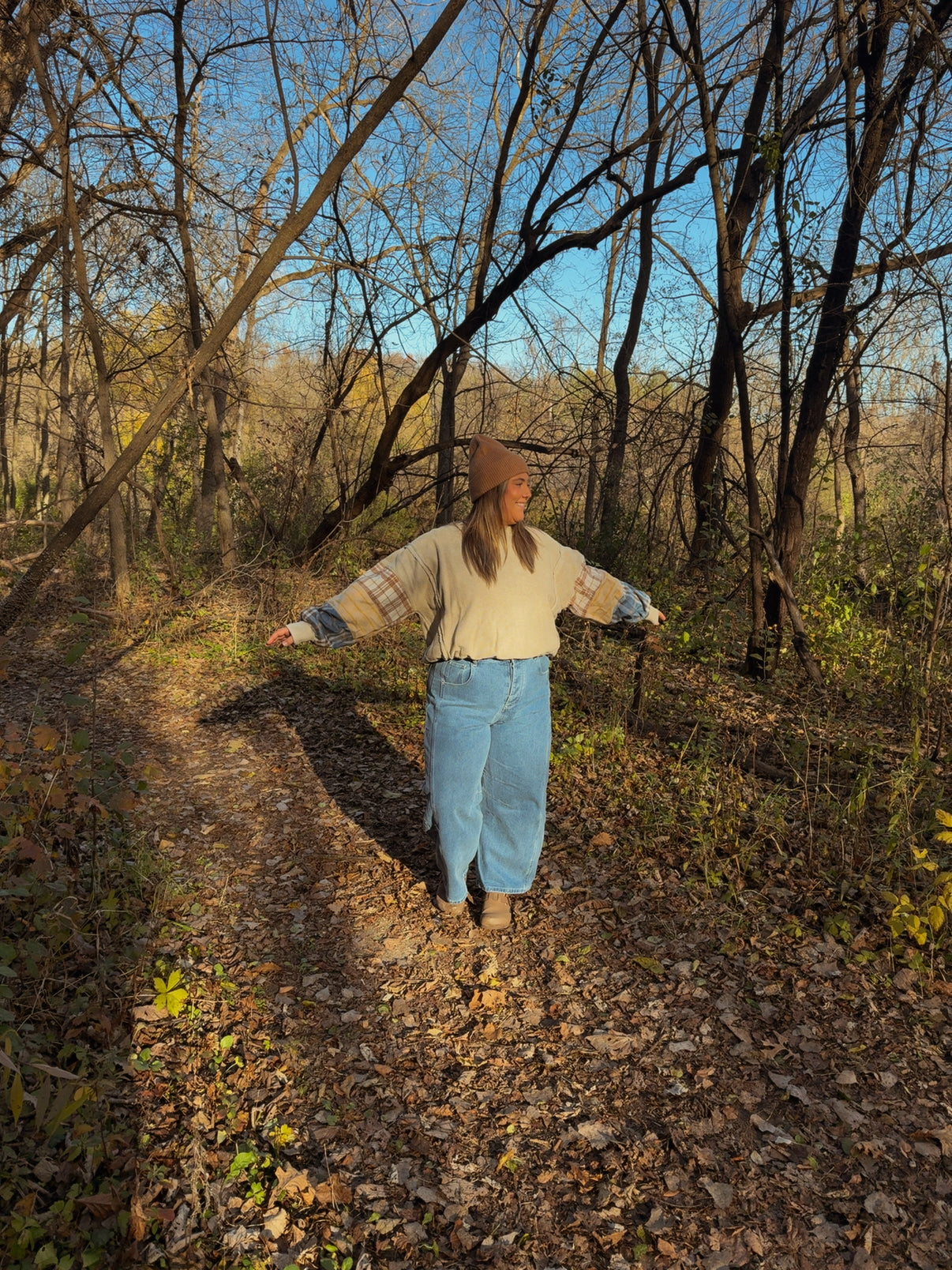 Plaid Patch Pullover