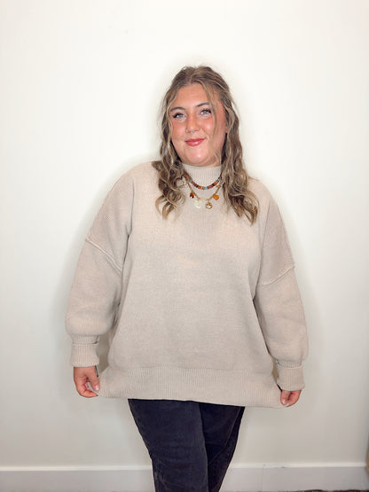 Oversized Comfort Sweater Sand Beige