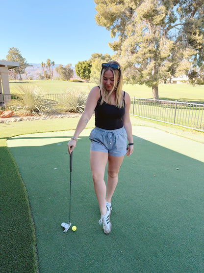 Black Gingham Shorts