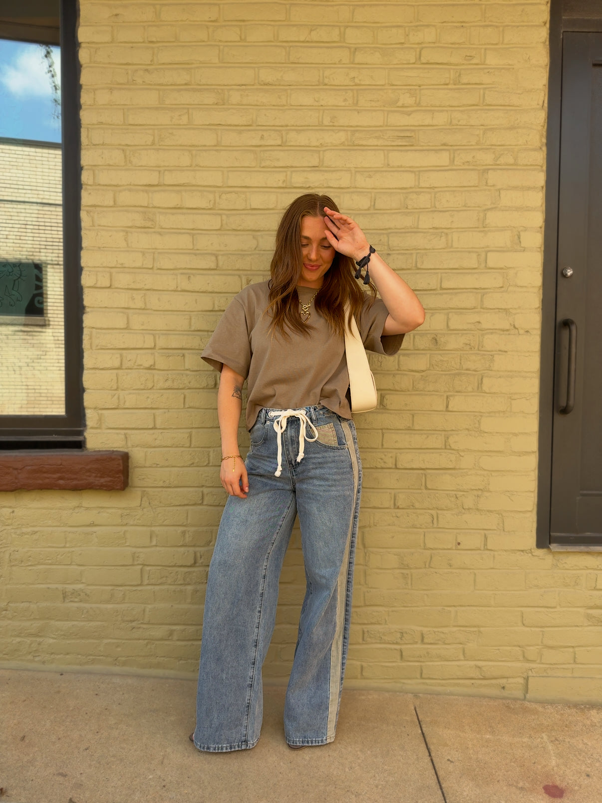 Contrast Line Jeans