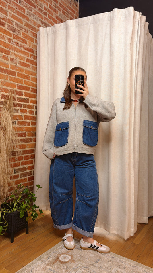 The Denim Theory Zip Up