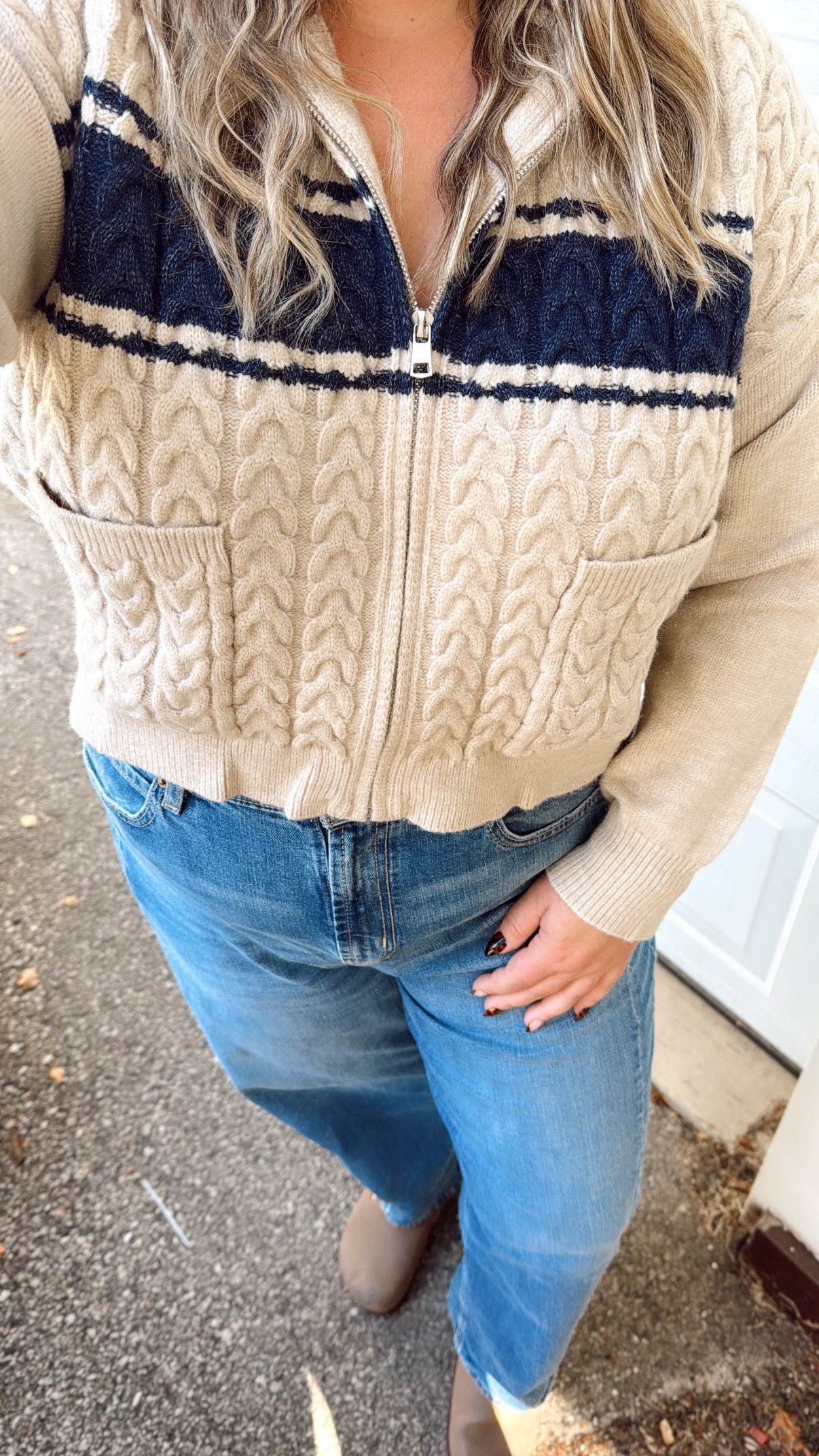 Harvest Stripe Zip-up