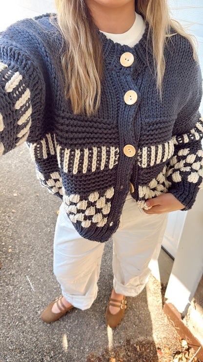 Bonfire Check Cardigan