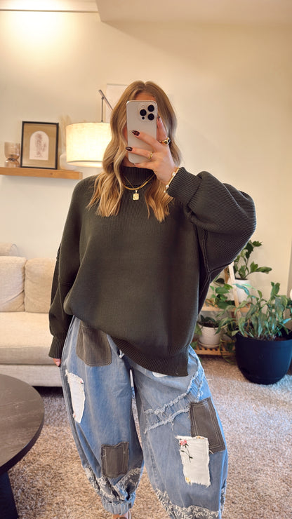 Oversized Comfort Sweater Olive