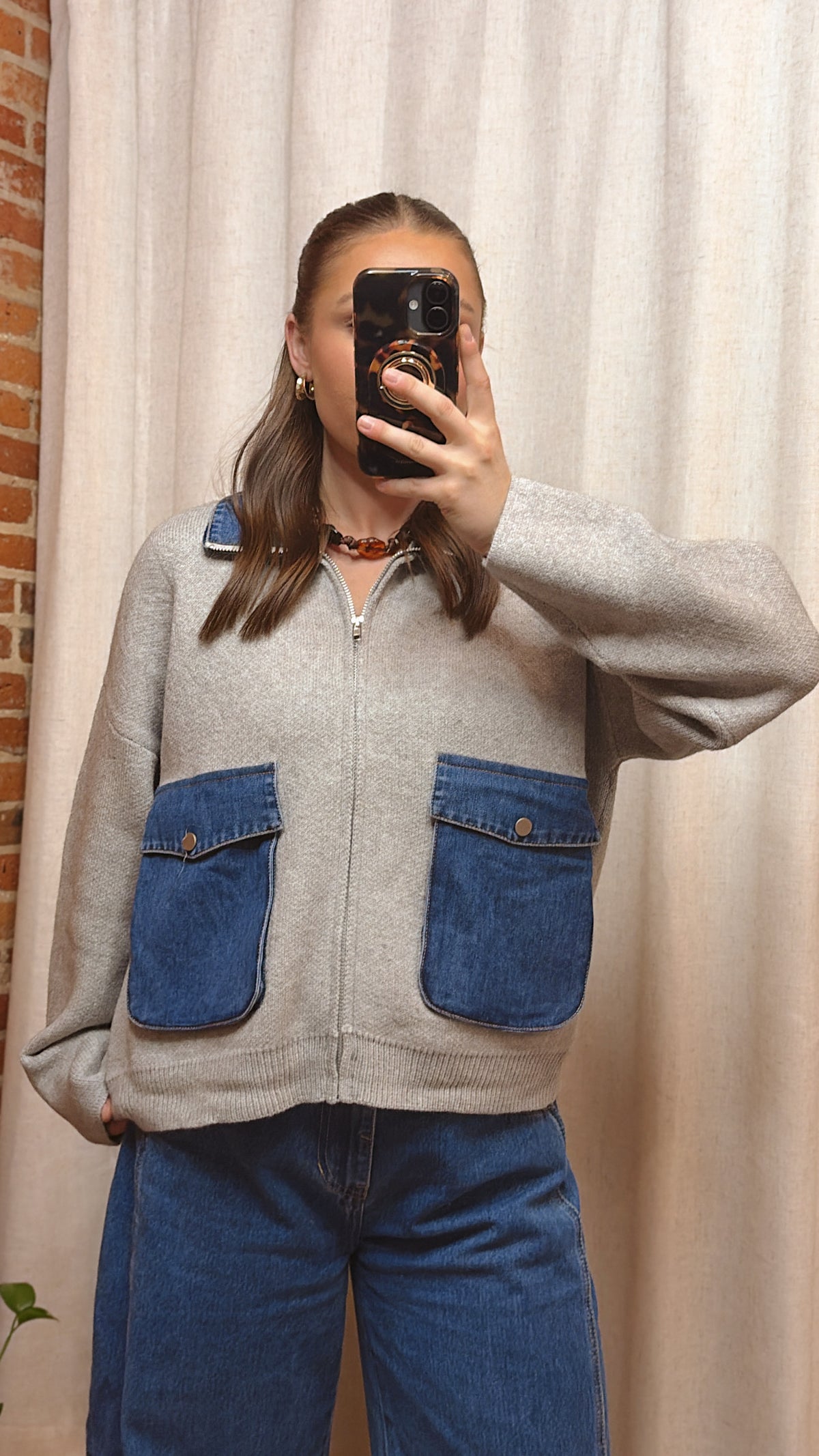 The Denim Theory Zip Up