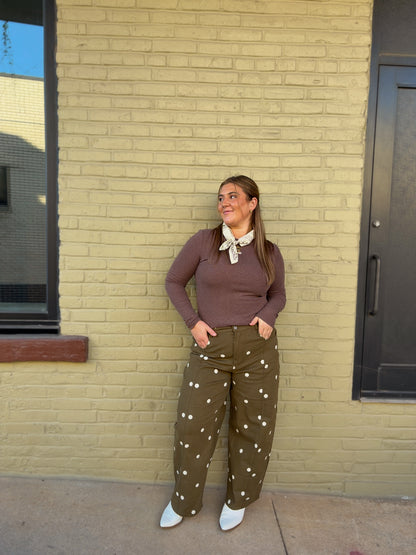 Spotted in Olive Jeans