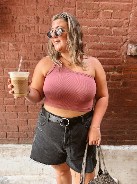 One Of A Kind Top Dusty Red