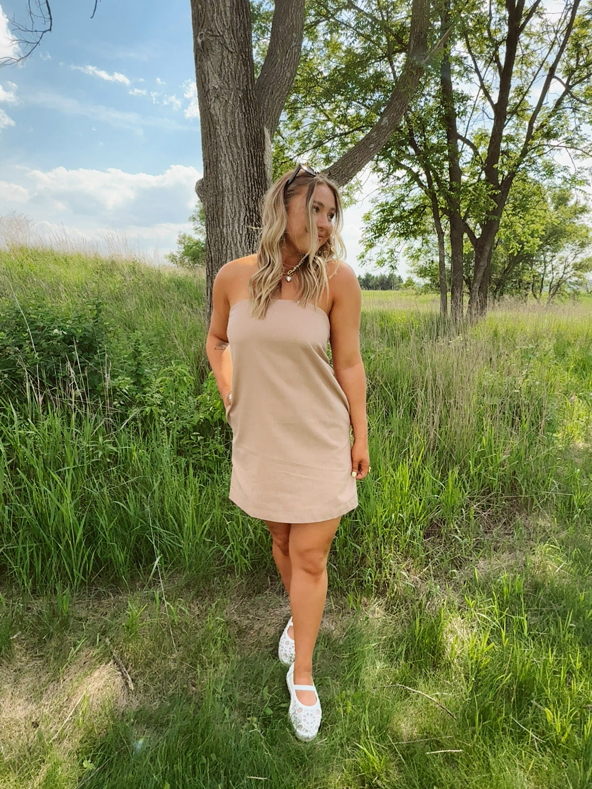 Honey Haze Linen Dress