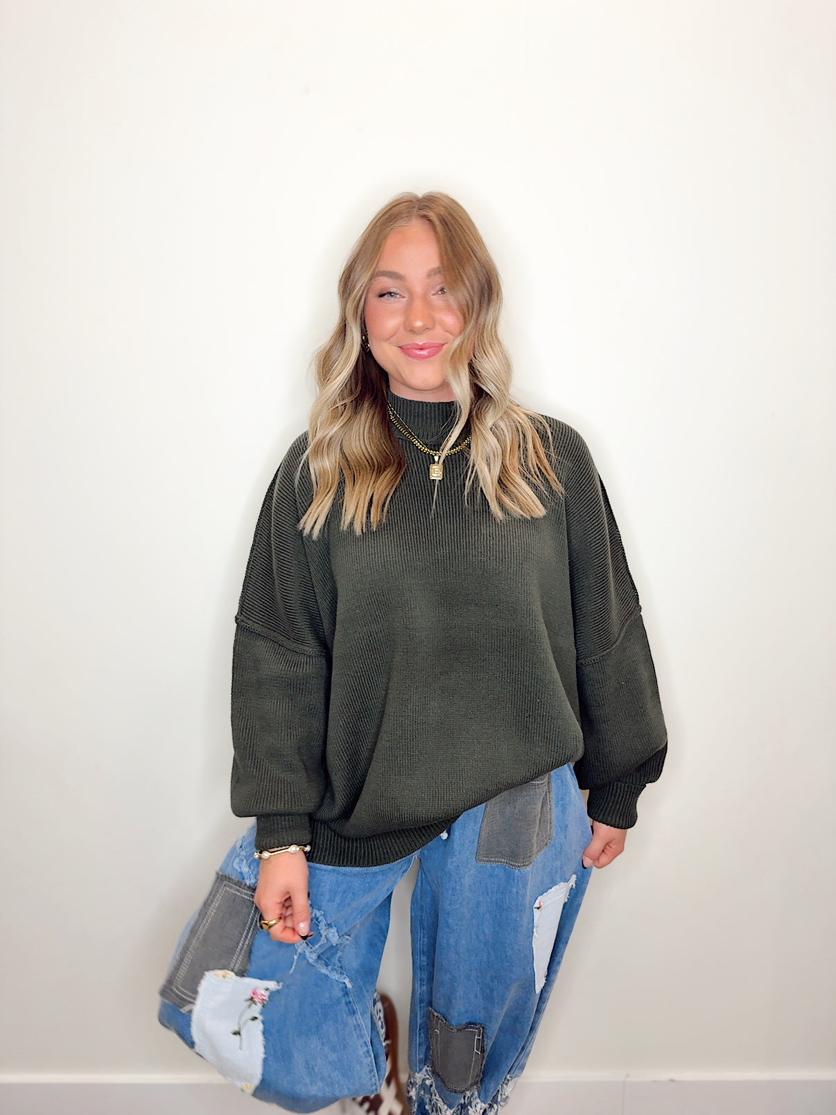 Oversized Comfort Sweater Olive