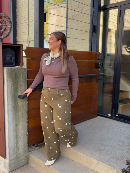 Spotted in Olive Jeans