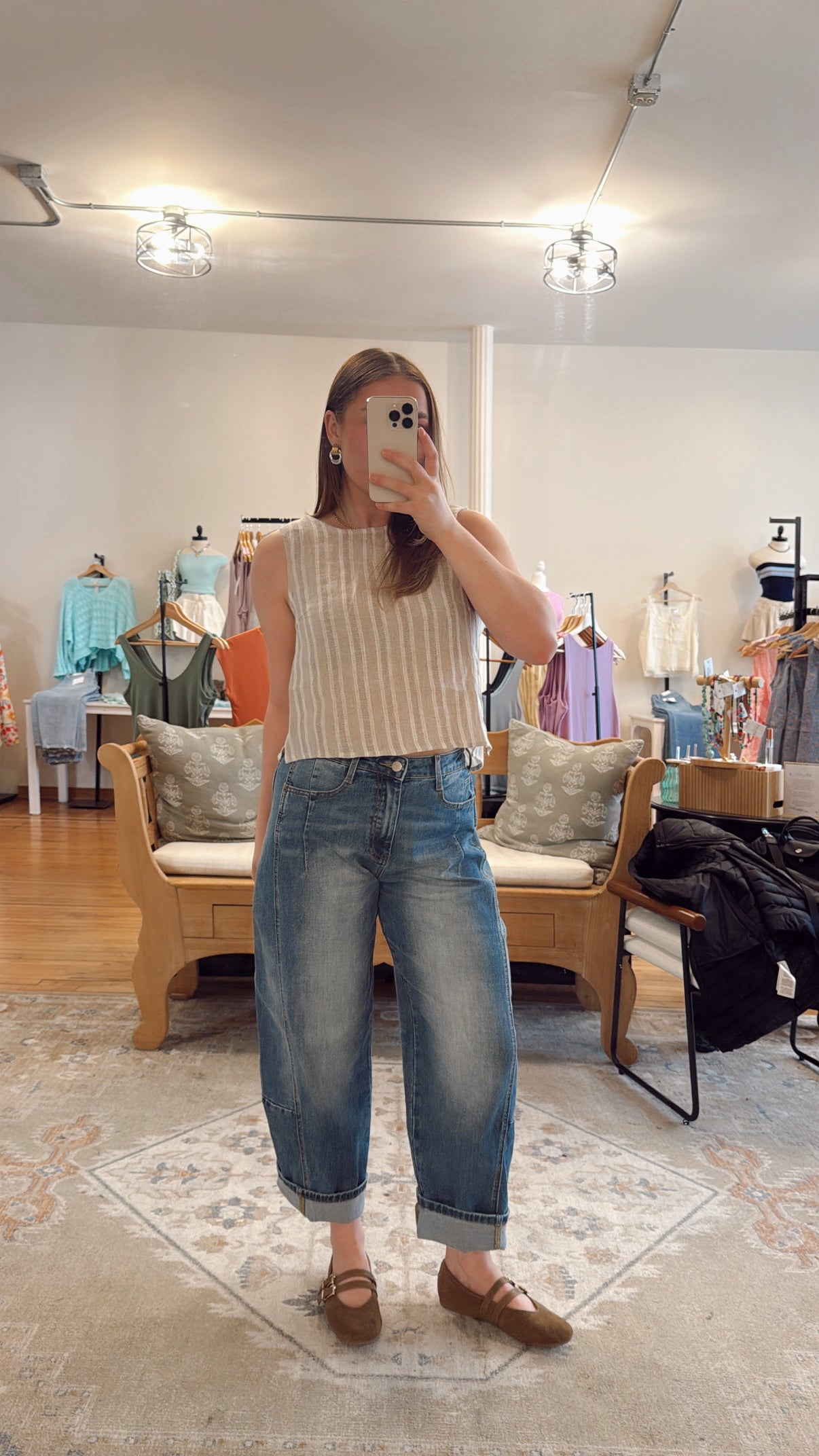 Knotted Linen Tank