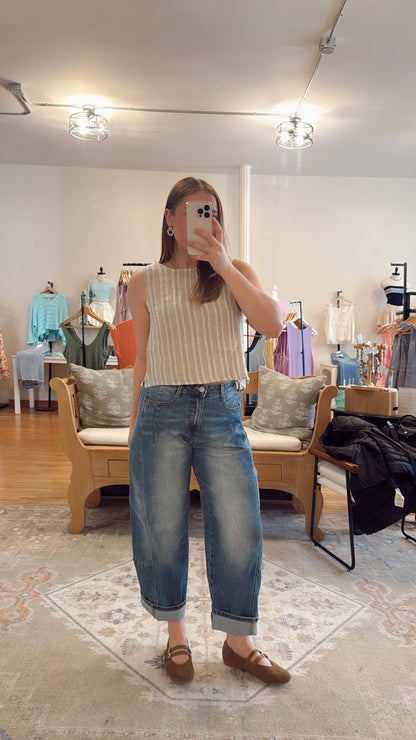 Knotted Linen Tank