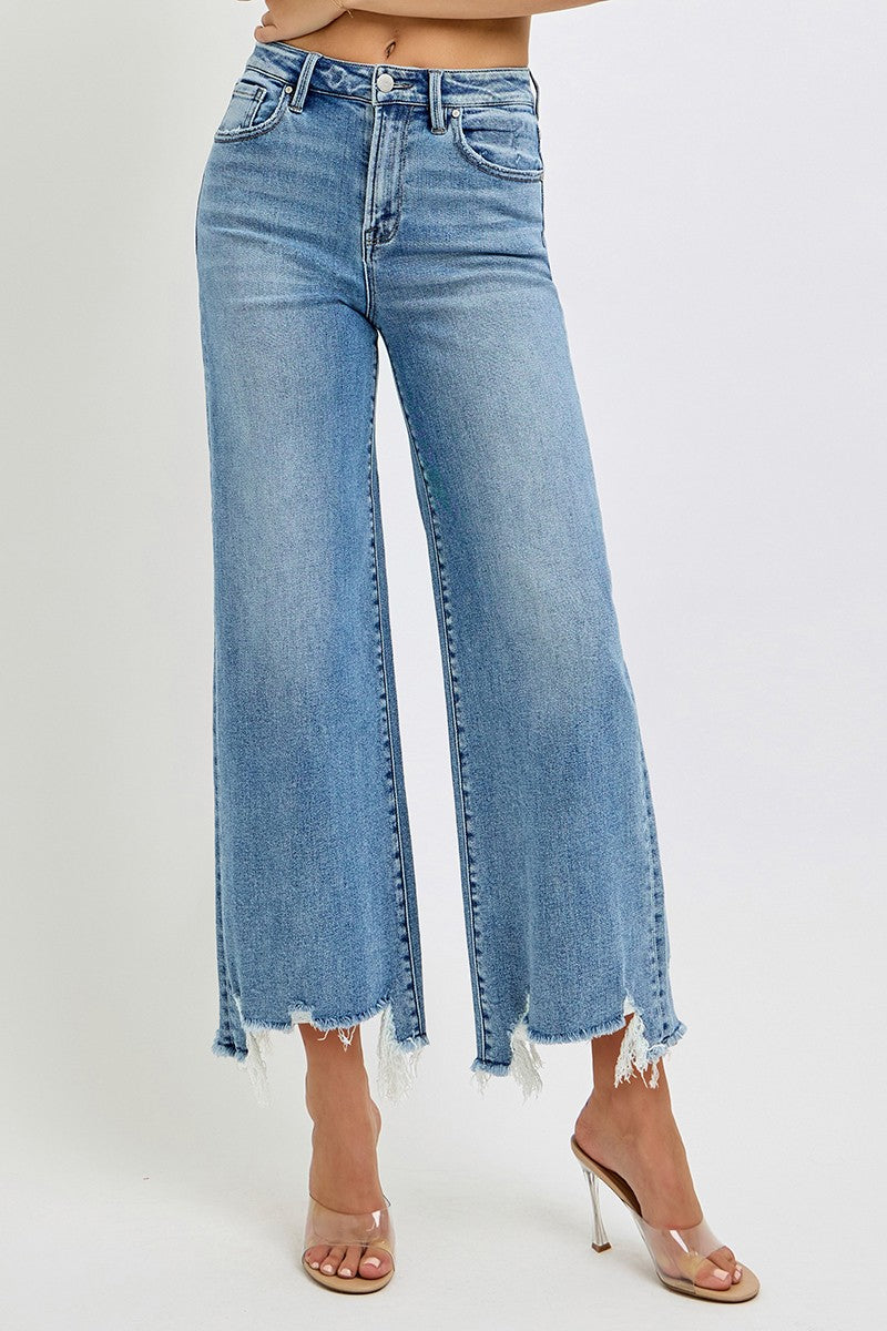 High Rise Crop Wide Leg Jean