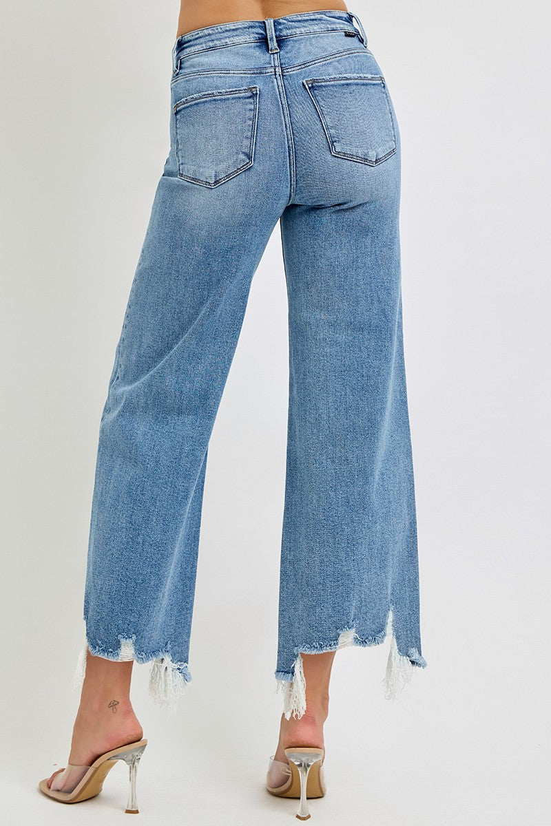High Rise Crop Wide Leg Jean