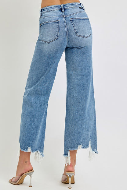 High Rise Crop Wide Leg Jean
