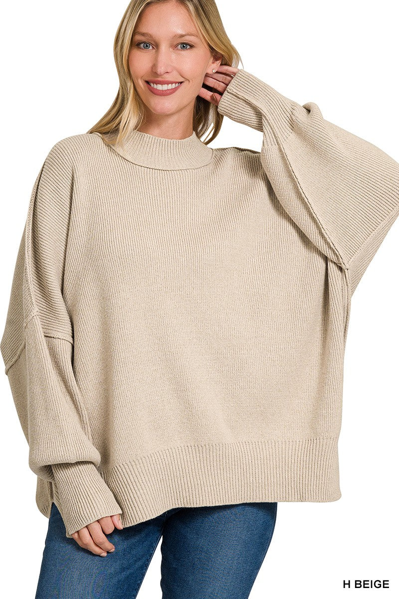 Oversized Comfort Sweater Sand Beige