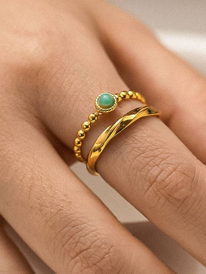 Lindy Layered Stone Ring