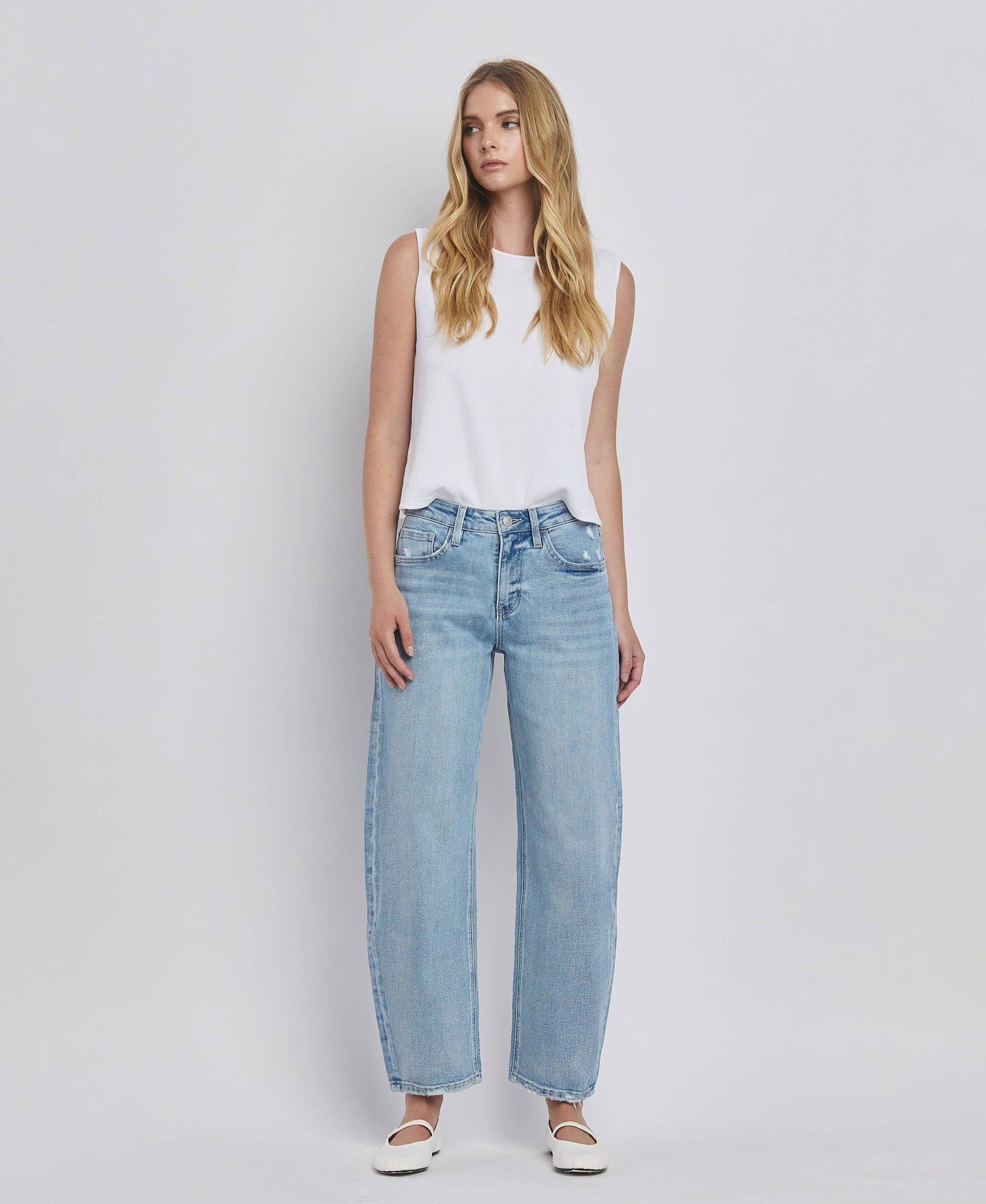 High Rise Barely Barrel Jeans