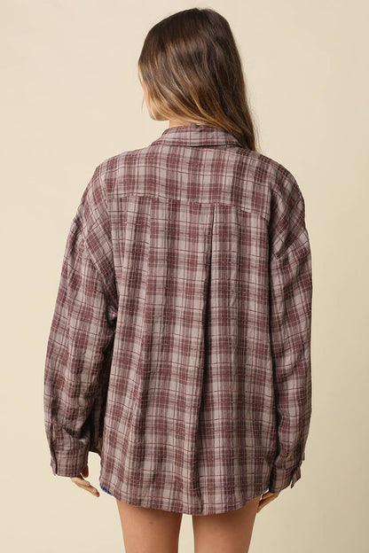Cathy Oversized Plaid Shirt