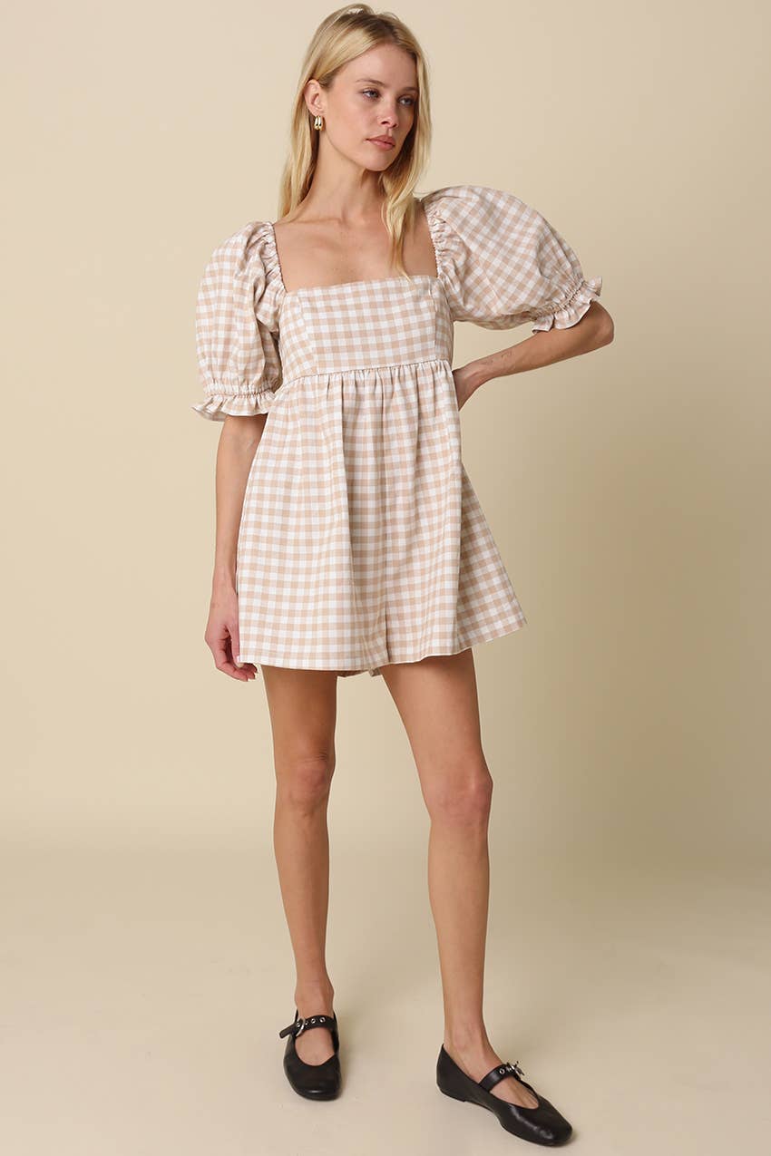 Elodie Gingham Romper