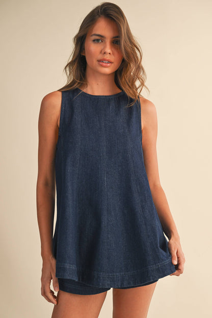 Longline Denim Set