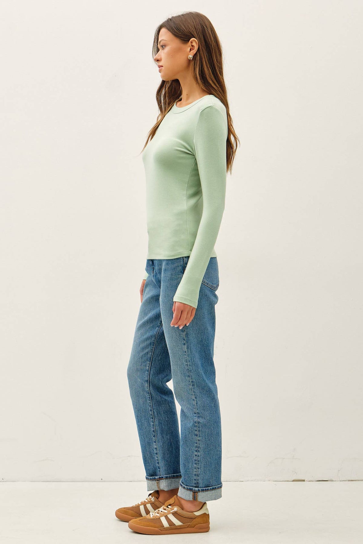 Round Neck Basic Long Sleeve