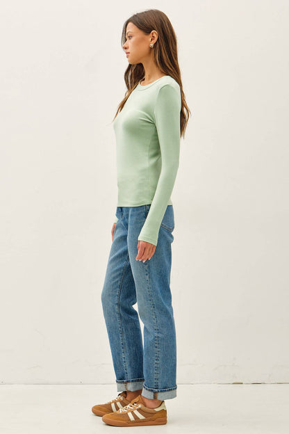 Round Neck Basic Long Sleeve