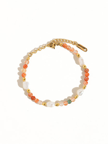 Boho Stone & Bead Bracelet